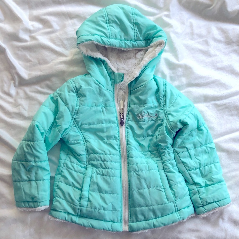 Girls 4/5 Reversible Puffer Coat By Weatherproof
